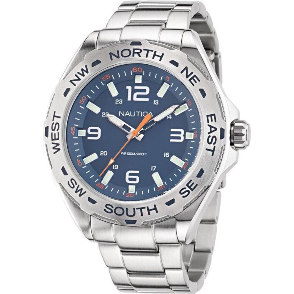 Nautica Clearwater Beach Stainless Steel  Mens Watch